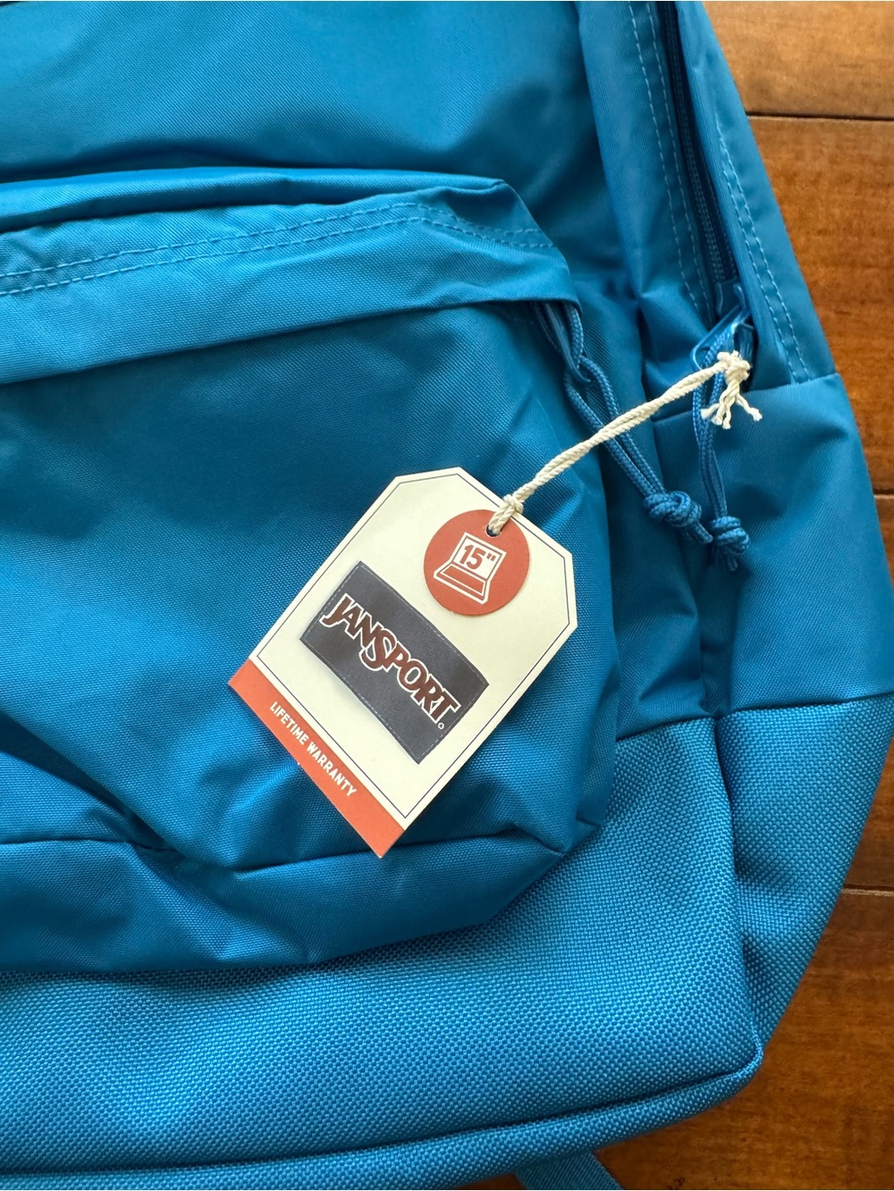 JanSport Mono SuperBreak 25L Backpack Blue Jay NWT Brand New Laptop Sleeve - Picture 5 of 7